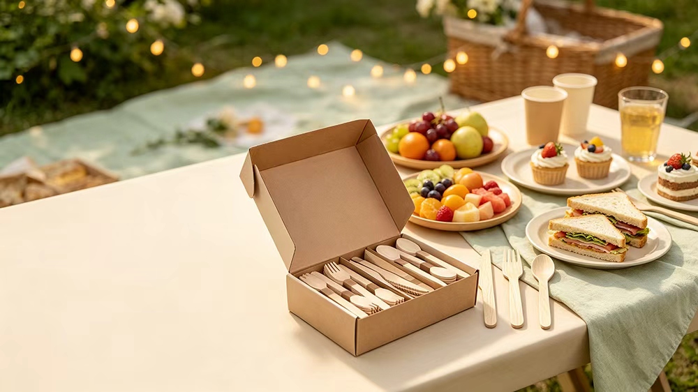 wooden disposable utensils